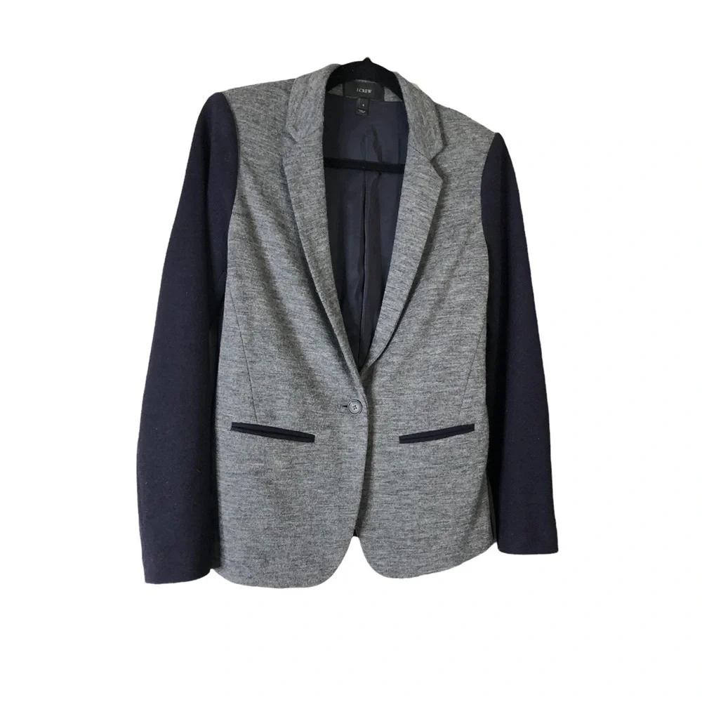 J. Crew Women’s Navy/Grey Blazer Size 6